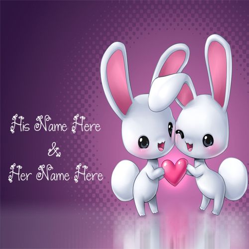 Cutest Rabbit Love Awesome Couple Name Pictures - Name Profile Love