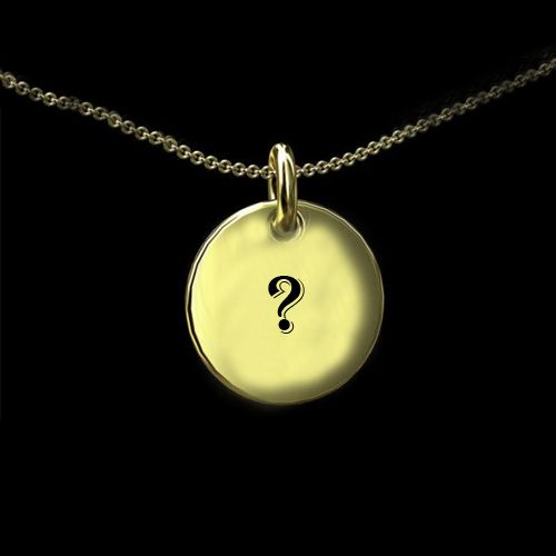Gold pendant necklace on my name first letter profile image