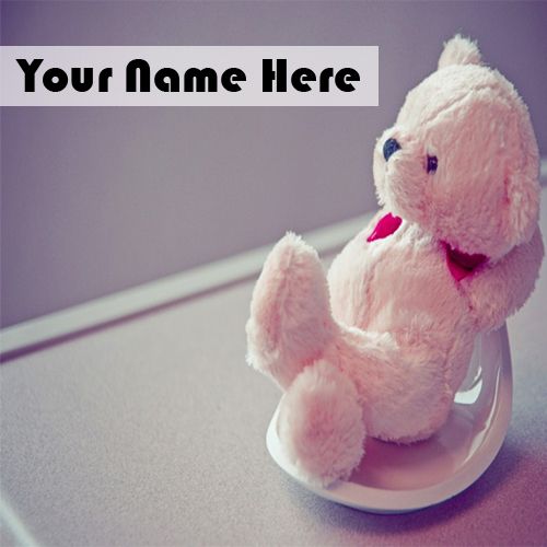 Awesome Beautiful Pink Cute Teddy With Name Pics - Online Image Edit