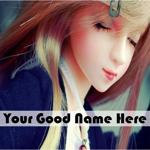 Write Your Name On Lovely Cute Doll DP Profile Pictures