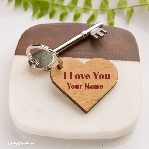 Personalized vintage my heart key with name images profile