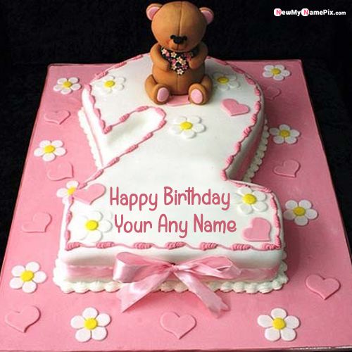 2nd Age Birthday Cake With Name Photo Makers