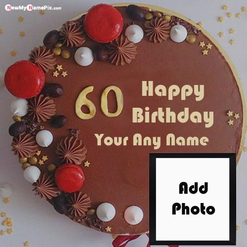 60th Age Birthday Cake On Name Print Create Status Free