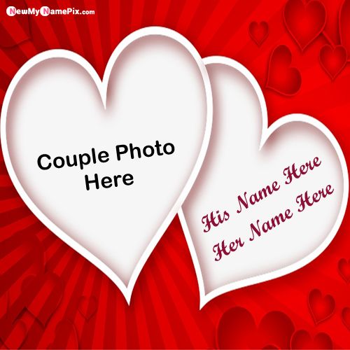 Love Heart Photo Frame Profile With Couple Name Images