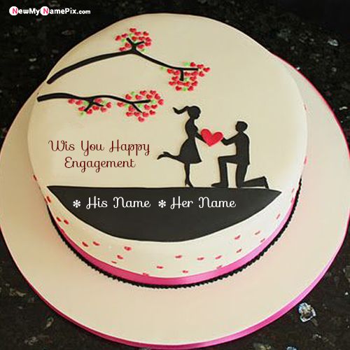 Engagement Wish You Best Cake Couple Name And Photo Edit