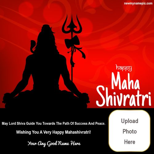 Happy Maha Shivratri Greeting Photo Upload Custom Create