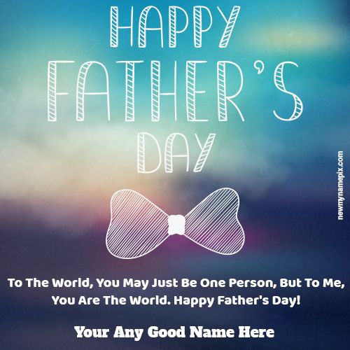 Father’s Day Greeting Card With Name