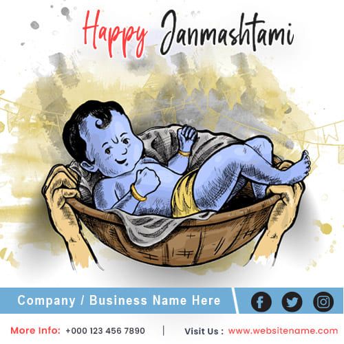 Janmashtami Wishes Corporate Card