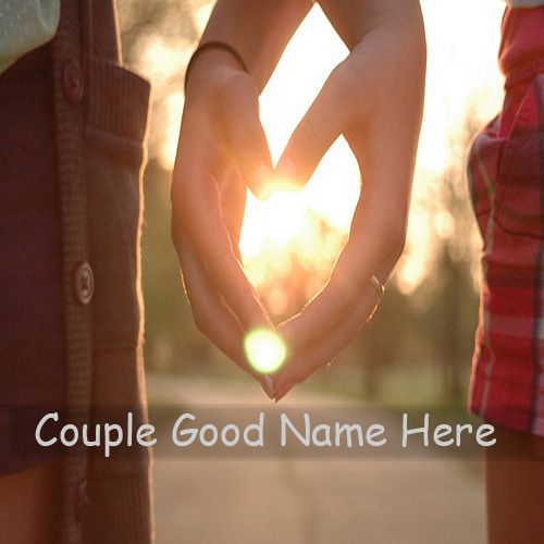 Couple Hands Heart Hold Sunlight Name Picture - Name Couple Pics