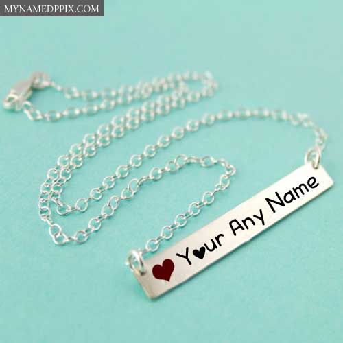 Silver Couple Pendant On Write Your Name - Necklace Name Pics