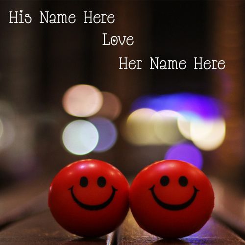 Cute Smiley Balls Couple Cute Name Pictures - Create Name Pics