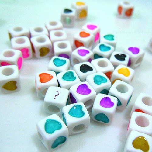 Beautiful love heart dice alphabet name profile image create