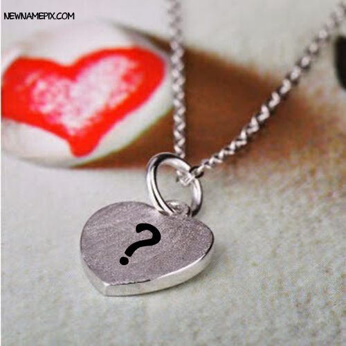 Silver heart pendant chain alphabet name pic creative free