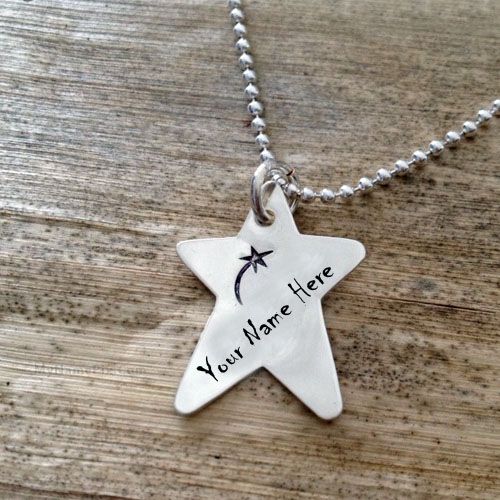 Beautiful star chain necklace dp name with photo profile creator online