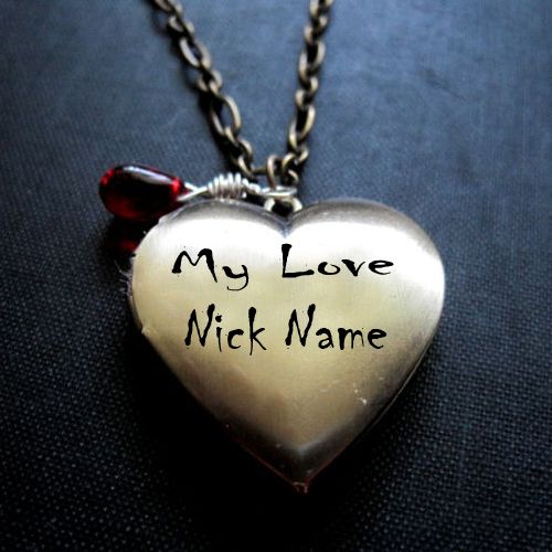 Gold heart in my love name pendant chain profile picture creator