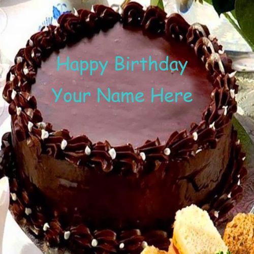 Chocolate Cake For Birthday Name With Picture - Name Birthday Image