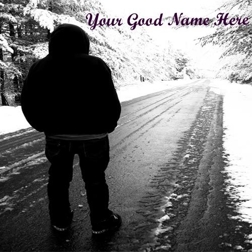 Walking alone boy love name profile image creator online free