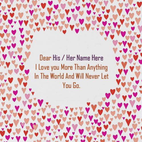 Love Quotes Lovely Heart Decoration Card Name Picture - Name Love Pics