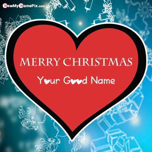 Happy Merry Christmas Wishes With Name Pictures - Create Card Online