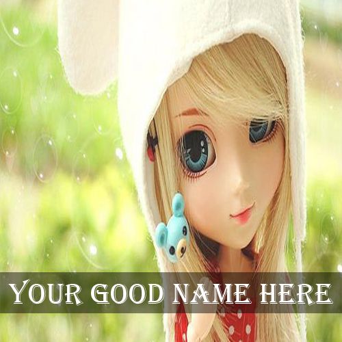 Write Your Name On Lovely Little Cute Doll Pictures