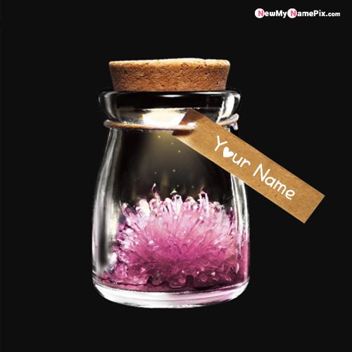 Crystal Wish Jar With Name Picture - New My Name Pix