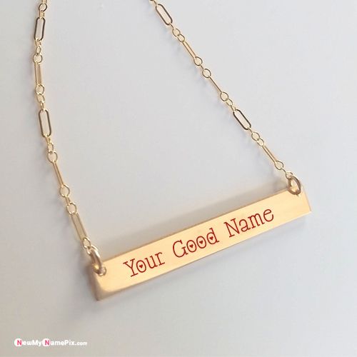 Silver light plated necklace with name profile pictures create