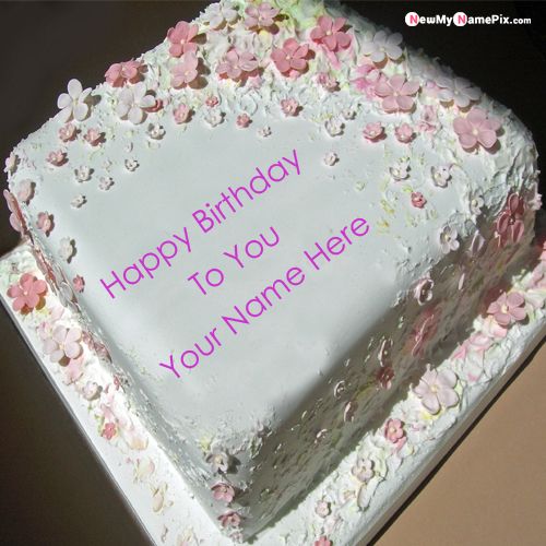 Whole Flower Birthday Wishes Cake Name Picture - Name Birthday Photo