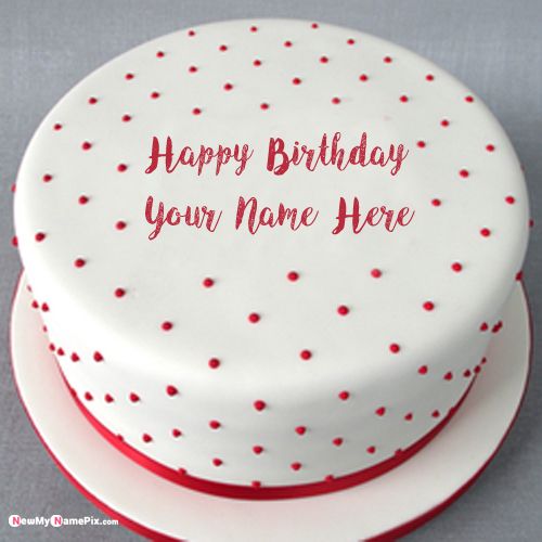 Round Birthday Cakes On Wishes Your Name Write Image