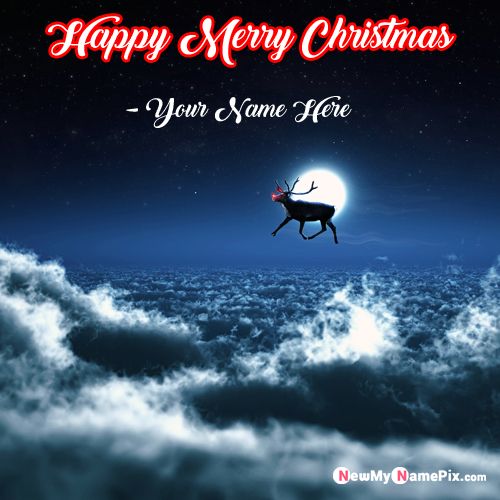 Merry Christmas Wishes Photo With Name Greeting Status