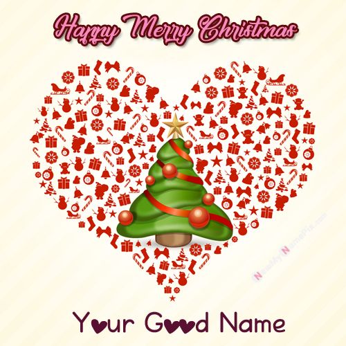 Love Christmas Greeting Card Wishes With Name Pictures - My Name Pix