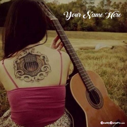 Girl With Guitar Attitude Stylish Whatsapp Profile With Name Pics