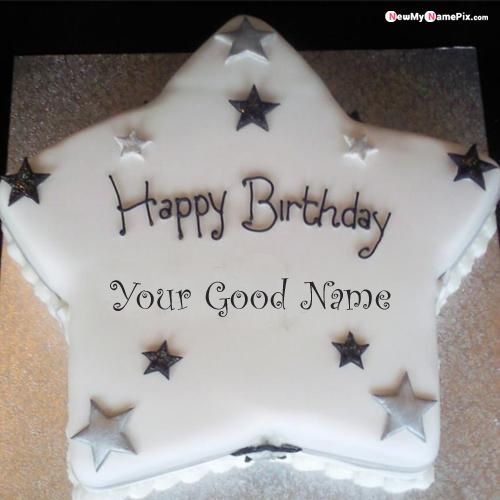 Happy Birthday Cute Star Cake Wishes Name Pictures Create Online