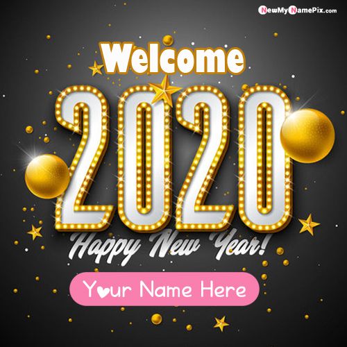 2020 New Year Greetings With Name Image Create Online