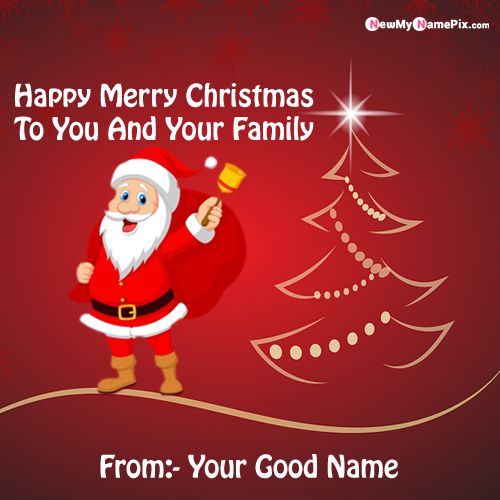Merry Christmas To You And Family Wishes With Name Images