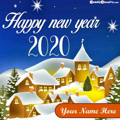 Name Wishes New Year Photo Create Free Online