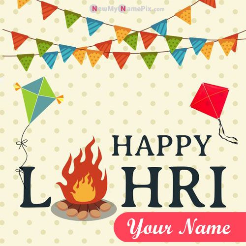 2021 Lohri Festival Wishes Your Name Picture Create