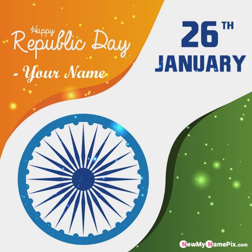 Personalized Happy Republic Day Greeting Card With Name Pictures