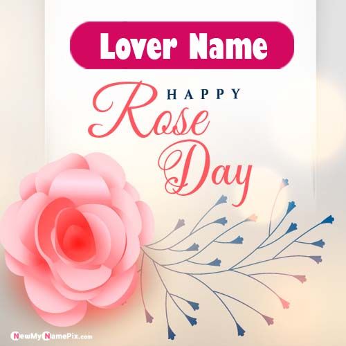 Beautiful Name Photo Maker Option Online Happy Rose Day