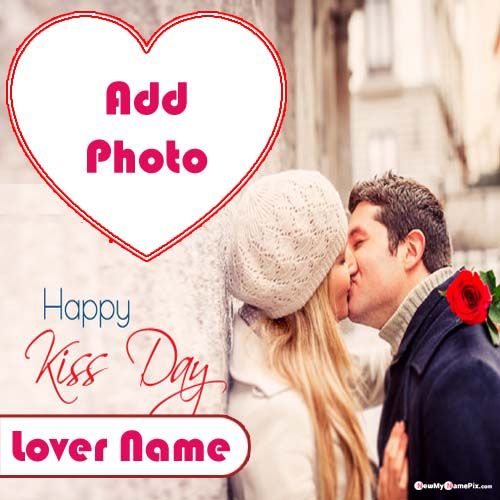 New Romantic Lip to Lip Kissing Day Pictures On Name & Photo