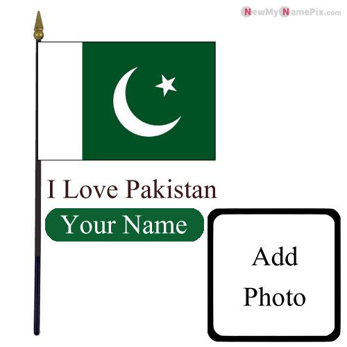 I Love Pakistan Flag Image Profile Your Photo With Name