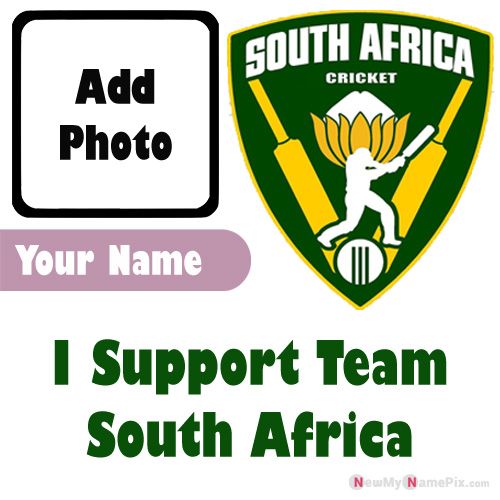I Support South Africa Cricket Team Love Profile With Name And Photo Frame