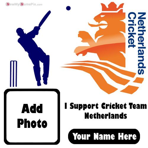 I Support Netherlands Cricket Team Love Profile With Name And Photo Frame