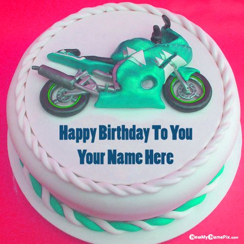 Happy Birthday Bike Cake Wishes For Kids Name Write Images Create