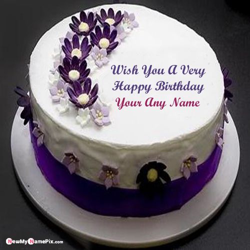 Wish You A Very Happy Birthday Cake Image With Name Editing Online