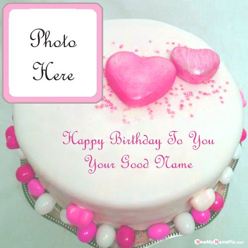 Beautiful Birthday Cake Image With Photo And Name Wishes