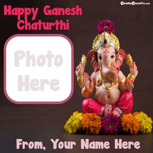 Make Photo Frame Festival Happy Ganesh Chaturthi Wishes Pictures