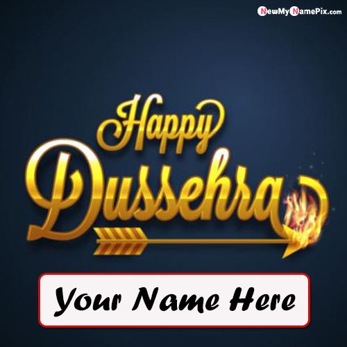 Write Name On Happy Dussehra Wishes Images Create