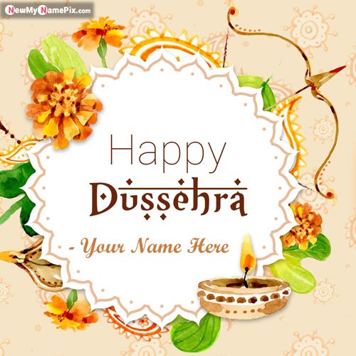 Make Your Name On Happy Dussehra Wishes Pictures Download Free