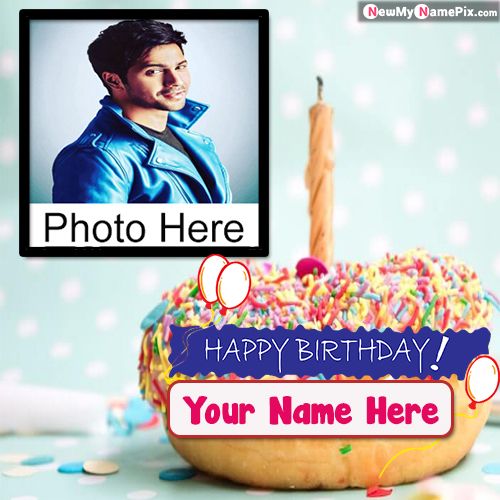 Sweet Birthday Wishes Name With Photo Frame Card Download