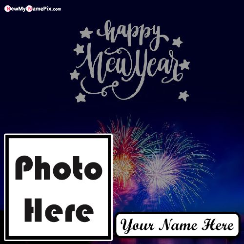 Special Name With Photo Frame Wishes Quotes 2024 New Year Pictures